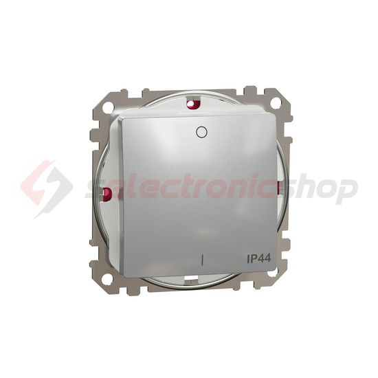 SednaÚj 102 2P kapcsoló betét adapterrel alumínium süllyesztett rugós IP44 Schneider - SDD213102