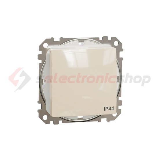 SednaÚj 102 2P kapcsoló betét adapterrel bézs süllyesztett rugós IP44 billentyű/gomb Schneider - SDD212102