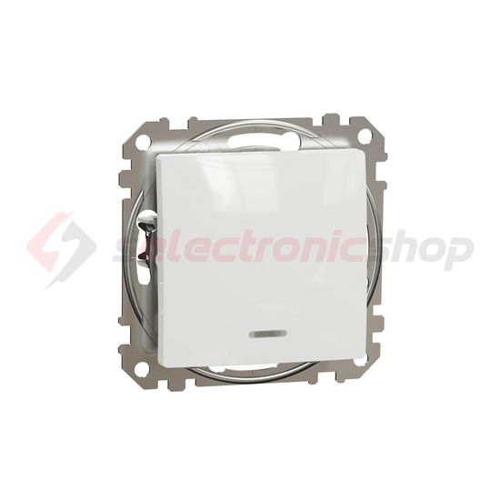 SednaÚj 102 2P kapcsoló betét adapterrel fehér süllyesztett rugós IP20 billentyű/gomb Schneider - SDD111102N