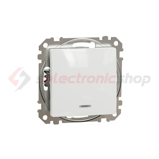 SednaÚj 102 2P kapcsoló betét adapterrel fehér süllyesztett rugós IP20 billentyű/gomb Schneider - SDD111162N