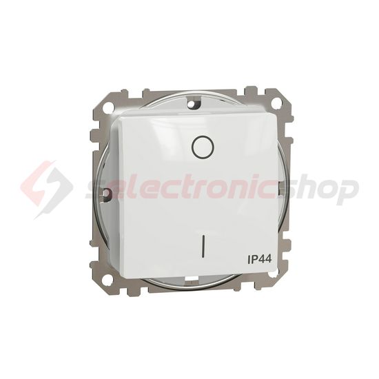 SednaÚj 102 2P kapcsoló betét adapterrel fehér süllyesztett rugós IP44 billentyű/gomb Schneider - SDD211102