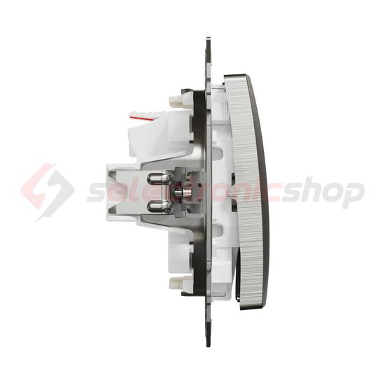 SednaÚj 105 2x1P csillárkapcsoló +jelzőfény betét adapterrel süllyesztett rugós IP20 Schneider - SDD170105L