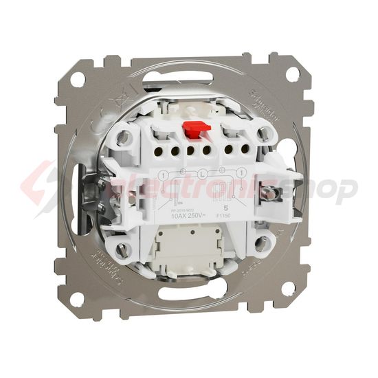 SednaÚj 105 2x1P csillárkapcsoló +jelzőfény betét adapterrel süllyesztett rugós IP20 Schneider - SDD170105L