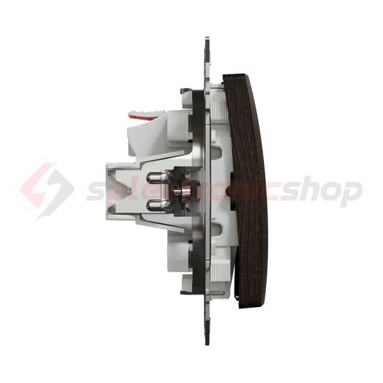 SednaÚj 105 2x1P csillárkapcsoló wenge betét adapterrel süllyesztett rugós IP20 Schneider - SDD181105