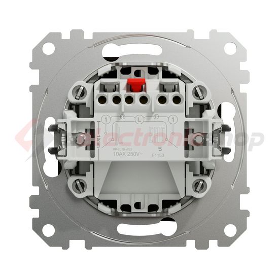SednaÚj 105 2x1P csillárkapcsoló wenge betét adapterrel süllyesztett rugós IP20 Schneider - SDD181105