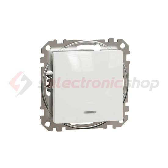 SednaÚj 106 váltókapcsoló +jelzőfény betét adapterrel fehér süllyesztett rugós IP20 Schneider - SDD111106L