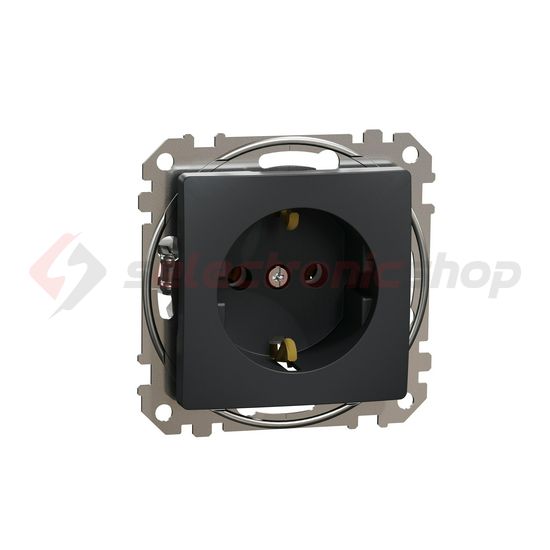 SednaÚj 162 dugalj földelt antracit IP20 süllyesztett csavaros Schneider - SDD114025