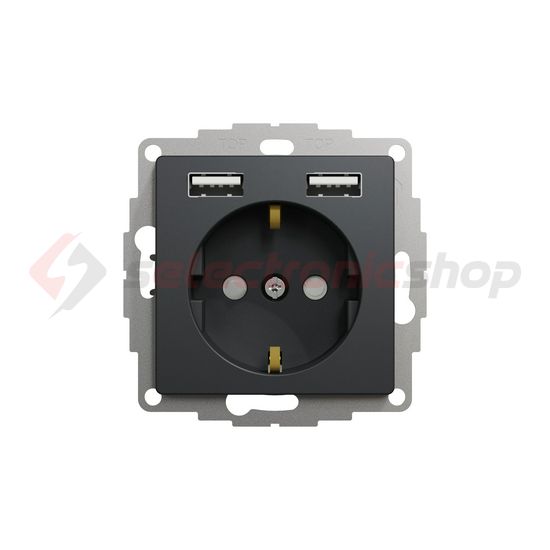 SednaÚj 162 dugalj földelt antracit IP20 süllyesztett szorítókapcsos Schneider - SDD114052