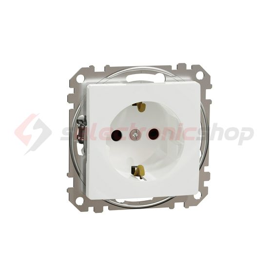 SednaÚj 162 dugalj földelt gyerekzárral fehér IP20 süllyesztett csavaros Schneider - SDD111021