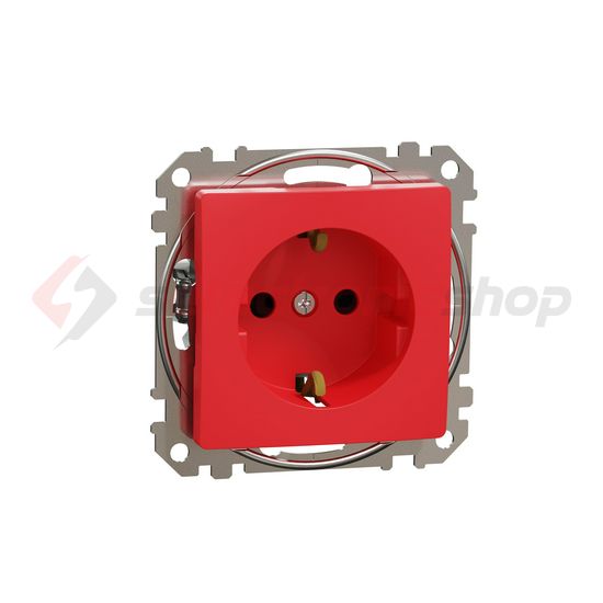 SednaÚj 162 dugalj földelt gyerekzárral piros IP20 süllyesztett csavaros Schneider - SDD115021