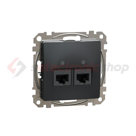 SednaÚj adatcsatlakozó dugalj UTP RJ45 8(8) Cat5e süllyesztett antracit Schneider - SDD114452