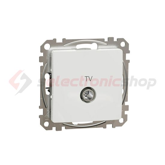 SednaÚj antenna aljzat betét közp. fedéllel TV koax végzáró 4dB műanyag fehér Schneider - SDD111471