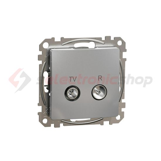 SednaÚj antenna aljzat betét közp. fedéllel TV-R koax végzáró 4dB műanyag alumínium Schneider - SDD113471R