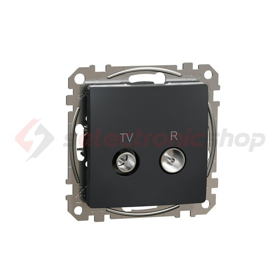 SednaÚj antenna aljzat betét közp. fedéllel TV-R koax végzáró 4dB műanyag antracit Schneider - SDD114471R