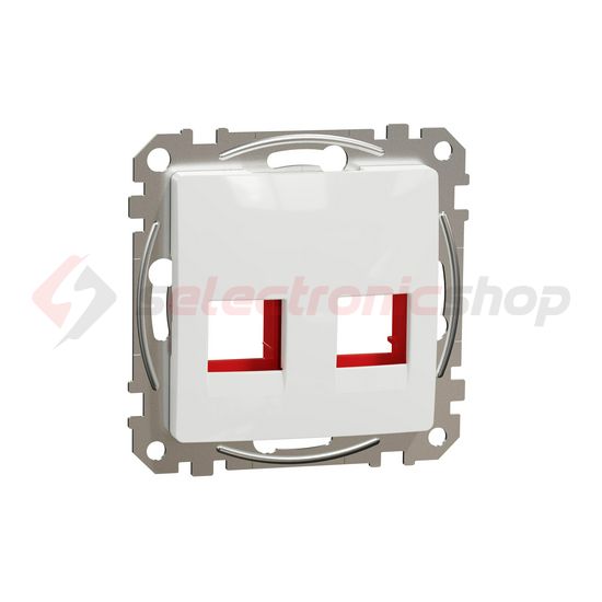 SednaÚj fedlap 2xRJ45 adatcsatlakozóhoz műanyag fehér címketartó nélkül KRONE Schneider - SDD111441C