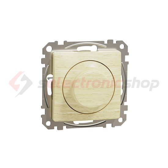 SednaÚj fényerőszabályzó univ. váltó nyír betét közp. fedéllel forgató-/nyomó 14-200VA Schneider - SDD180502