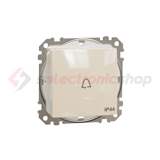 SednaÚj N101 csengőnyomó betét közp. fedéllel 1- nyomógomb bézs csengő IP44 címketartó Schneider - SDD212131