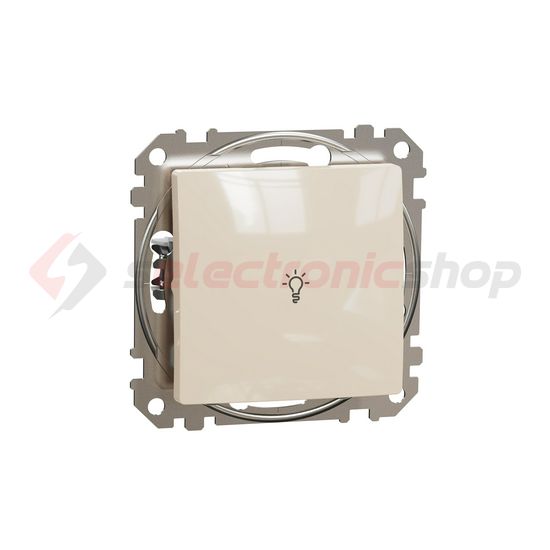 SednaÚj N101 lámpanyomó rugós betét közp. fedéllel 1- nyomógomb bézs lámpa IP20 műanyag Schneider - SDD112132