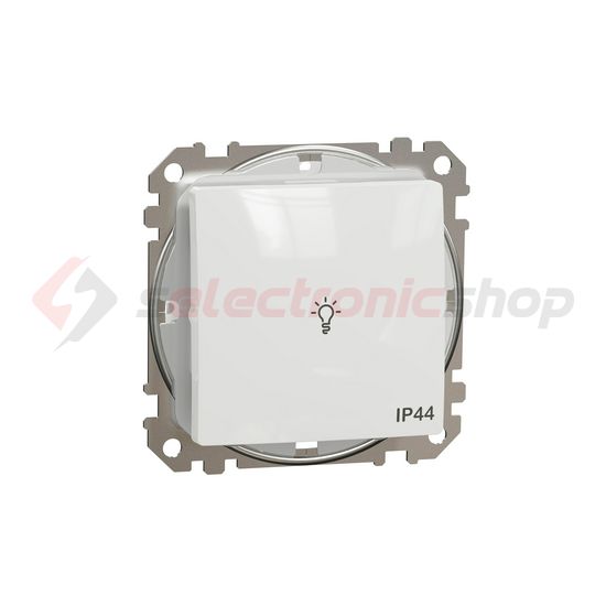 SednaÚj N101 nyomó betét közp. fedéllel 1- nyomógomb fehér lámpa IP44 jelzőfény műanyag Schneider - SDD211132