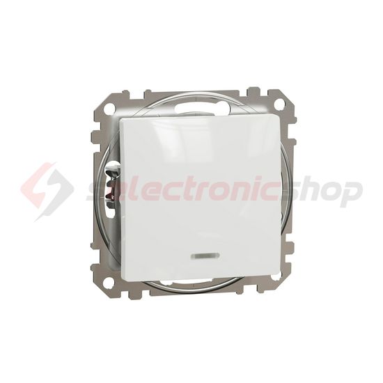 SednaÚj N106 nyomó rugós betét közp. fedéllel 1- nyomógomb fehér IP20 jelzőfény műanyag Schneider - SDD111116L