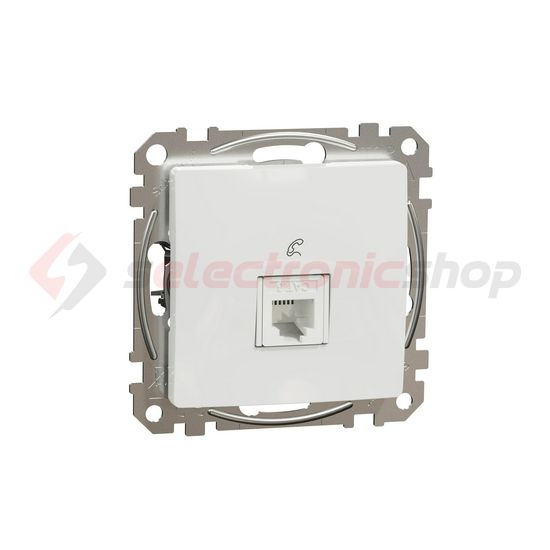 SednaÚj telefon csatlakozó betét közp. fedéllel RJ11 műanyag fehér címketartó nélkül Schneider - SDD111491