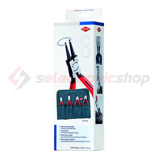 Seeger-fogó készlet belső-külső 19..60mm gyűrűkhöz +táska 4-darabos KNIPEX - 001956