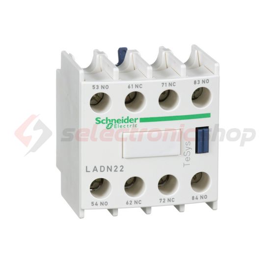 Segédérintkező blokk D-hez előlapra rádugható 2-z 2-ny 10A/AC15/230V TeSys LAD-N Schneider - LADN22