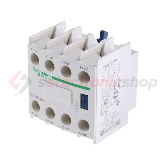 Segédérintkező blokk D-hez előlapra rádugható 4-ny 10A/AC15/230V csavaros TeSys LAD-N Schneider - LADN04