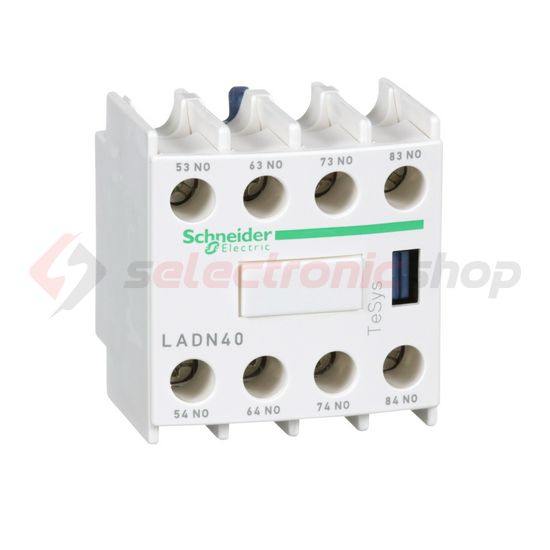 Segédérintkező blokk D-hez előlapra rádugható 4-z 10A/AC15/230V csavaros TeSys LAD-N Schneider - LADN40