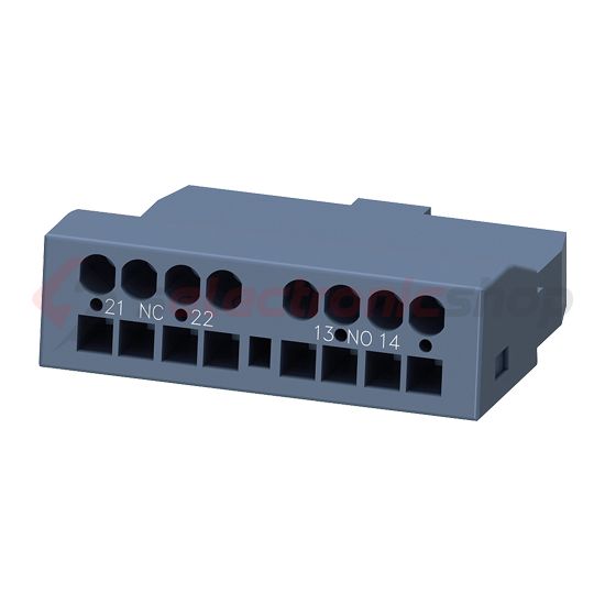 Segédérintkező blokk homlokoldali 3RV2-höz 1z 1ny 0.5A/AC15/230V rugószorításos SIRIUS SIEMENS - 3RV2901-2E