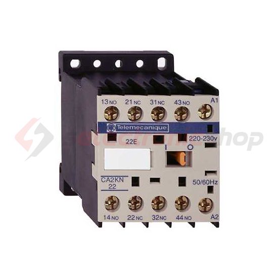 Segédkontaktor (s.kapcsoló) 10A/400V 2-z 2-ny 220-230VAC kalapsín/csavaros TeSys CA2-KN Schneider - CA2KN22M7
