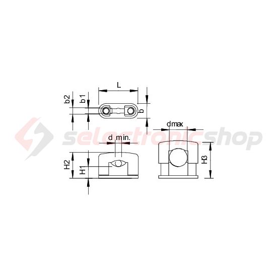 SOM műanyag bilincs 1-kábel/cső teli műanyag 3079 LGR OBO-BETTERMANN - 2124149