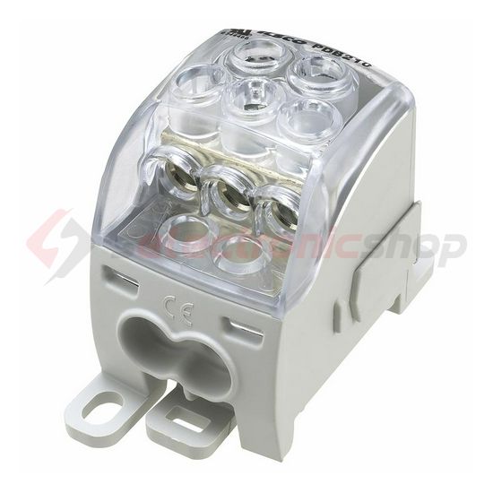 Sorkapocs elosztóblokk 125A sínrepattintható 1x35+2x25+(3+1)x16mm2  PDB210 (PVB125) LEIPOLD - 082050-0-3