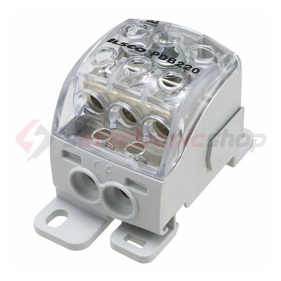 Sorkapocs elosztóblokk 192A sínrepattintható 1x70+2x25+3x16mm2 1-pólus PDB220 (PVB160) LEIPOLD - 082060-0-3