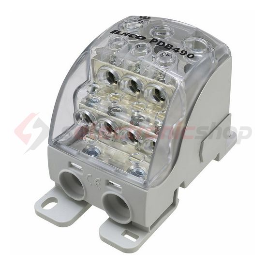 Sorkapocs elosztóblokk 353A sínrepattintható 1x185+2x35+3x25+4x16mm2  PDB490 (PVB400) LEIPOLD - 082090-0-3