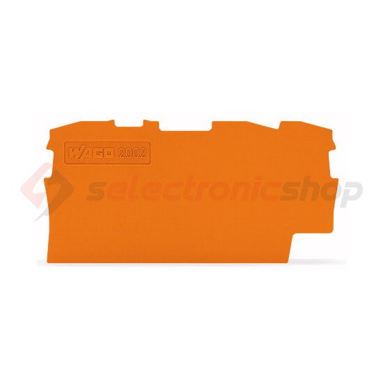 Sorkapocs vég-/elválasztólap narancs 0.8mm-va WAGO - 2002-1392