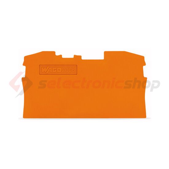 Sorkapocs vég-/elválasztólap narancs 1mm-va WAGO - 2006-1292