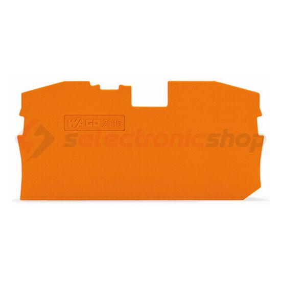 Sorkapocs vég-/elválasztólap narancs 1mm-va WAGO - 2016-1292