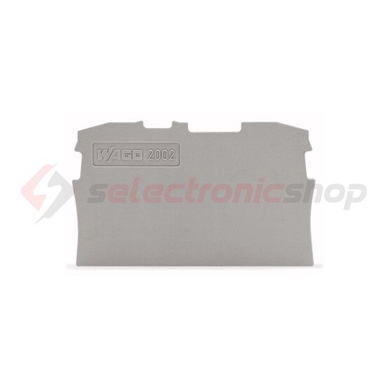 Sorkapocs vég-/elválasztólap szürke 0.8mm-va WAGO - 2002-1291