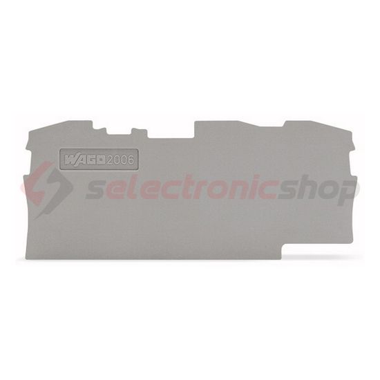 Sorkapocs vég-/elválasztólap szürke 1mm-va WAGO - 2006-1391