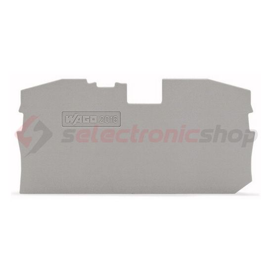 Sorkapocs vég-/elválasztólap szürke 1mm-va WAGO - 2016-1291