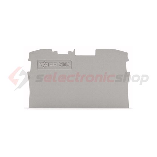 Sorkapocs vég-/elválasztólap szürke 1mm WAGO - 2004-1291