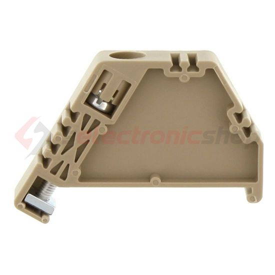 Sorkapocs végbak TS35 csavaros műanyag bézs ES 35 BG CONTA-CLIP - 2005.2