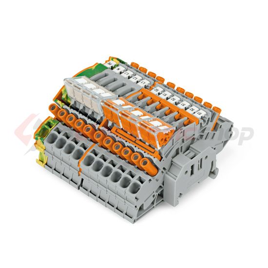 Sorkapocsblokk áram/feszültség mérőkörökhöz (mérő-bontó) 6mm2-vezetőér WAGO - 2007-8873