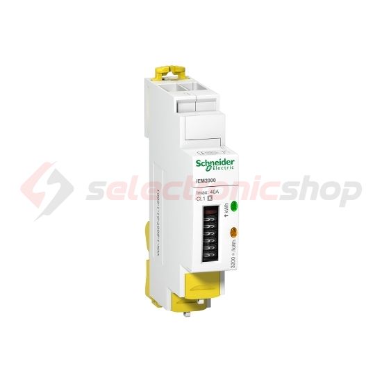 Sorolható fogyasztásmérő 1F MID 40A direkt elektronikus 230V 1-fázis Acti9 iEM Schneider - A9MEM2000