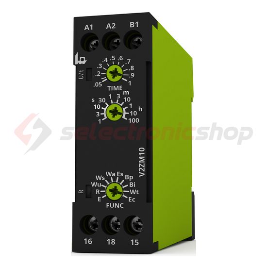 Sorolható időrelé 10-funkciós 0,05s–100h 1-v 12-240V50Hz 12-240VDC V2ZM10 Tele-Haase - 125100