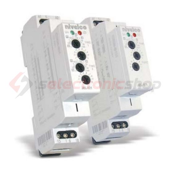Sorolható időrelé 10-funkciós 0,1s-10nap 1-v 12-240V50Hz 12-240VDC Nivelco - JEL-111-1