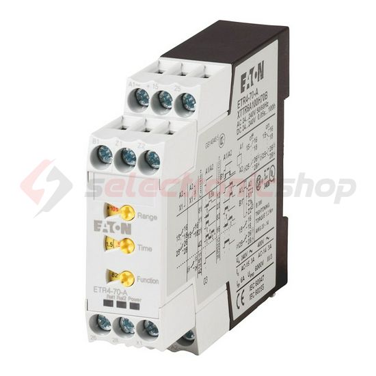 Sorolható időrelé 9-funkciós 0,05s-100h 2-v 24-240V50Hz 3A 24-240VDC ETR4-70-A EATON - 031888