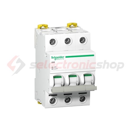 Sorolható szakaszoló Be-Ki kapcsoló 3P 63A 240V AC 3M 3z Acti9 iSW Schneider - A9S65363