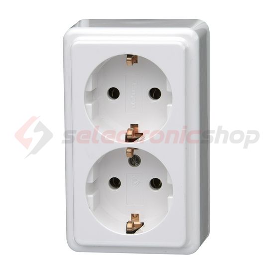 Standard 162/2 dugalj függőleges földelt fehér IP20 falonkívüli csavaros Kopp - 102502002